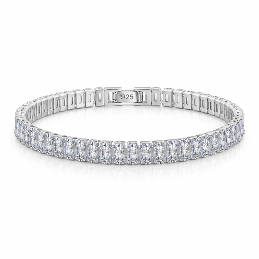 Bracelet femme argent 925 zircon crystal 18 cm
