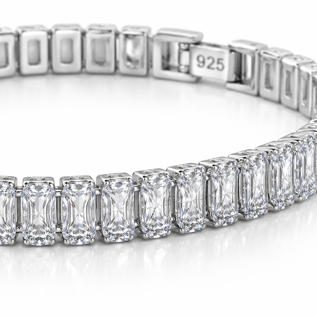 Bracelet femme argent 925 zircon crystal 18 cm
