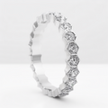 Bague Zircon Cubique Blanc – Design Géométrique Moderne