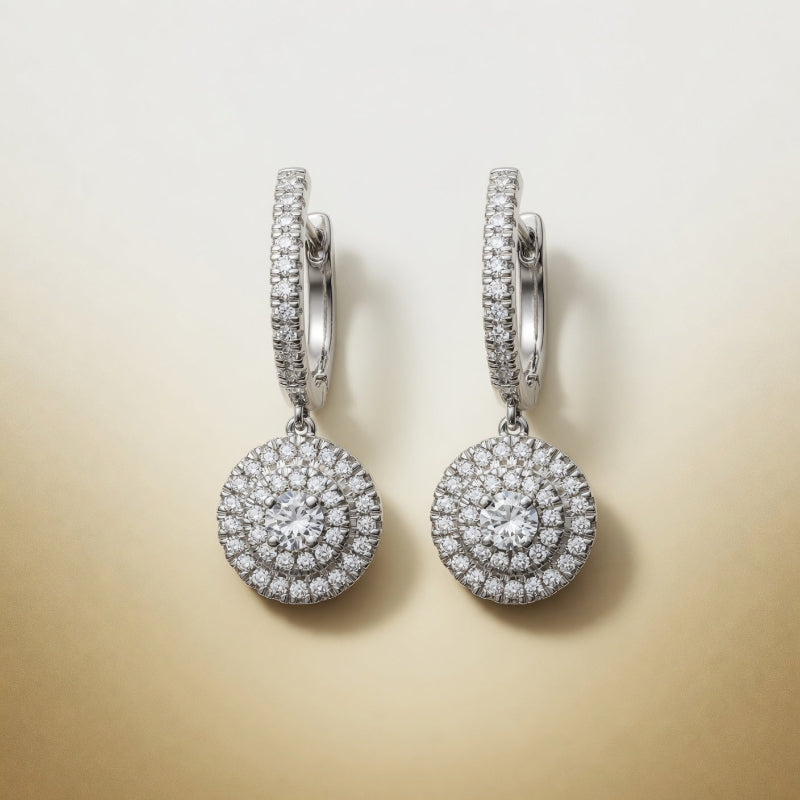 Boucles d’Oreilles Éternité Zirconium - Bijou Femme Mariage Brillant