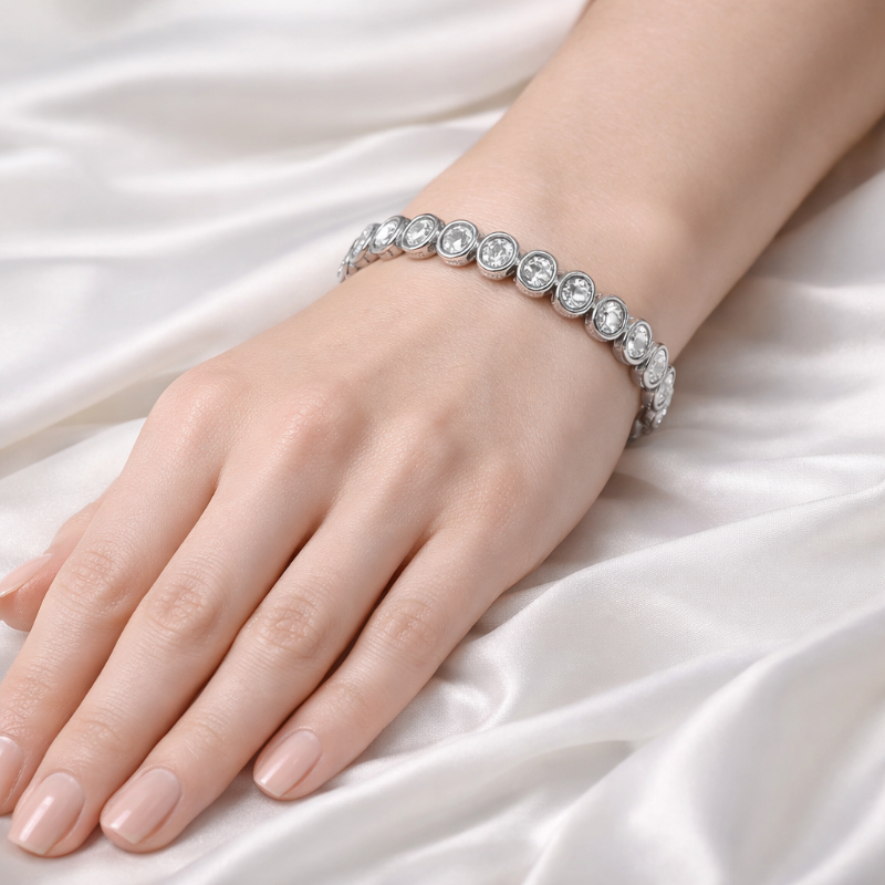 Bracelet Tennis Argenté 925 – Bijou Brillant en Zircon Cubique