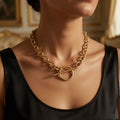 Collier Lien Précieux ARGENTEA – Chaîne Chunky Dorée ou Argentée