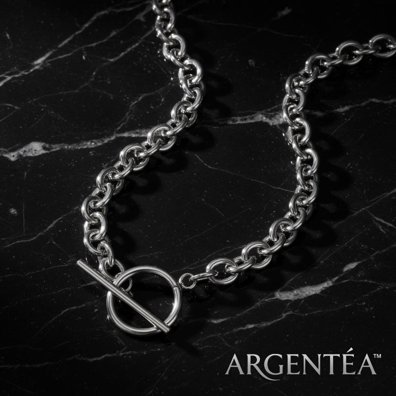Collier Lien Précieux ARGENTEA – Chaîne Chunky Dorée ou Argentée