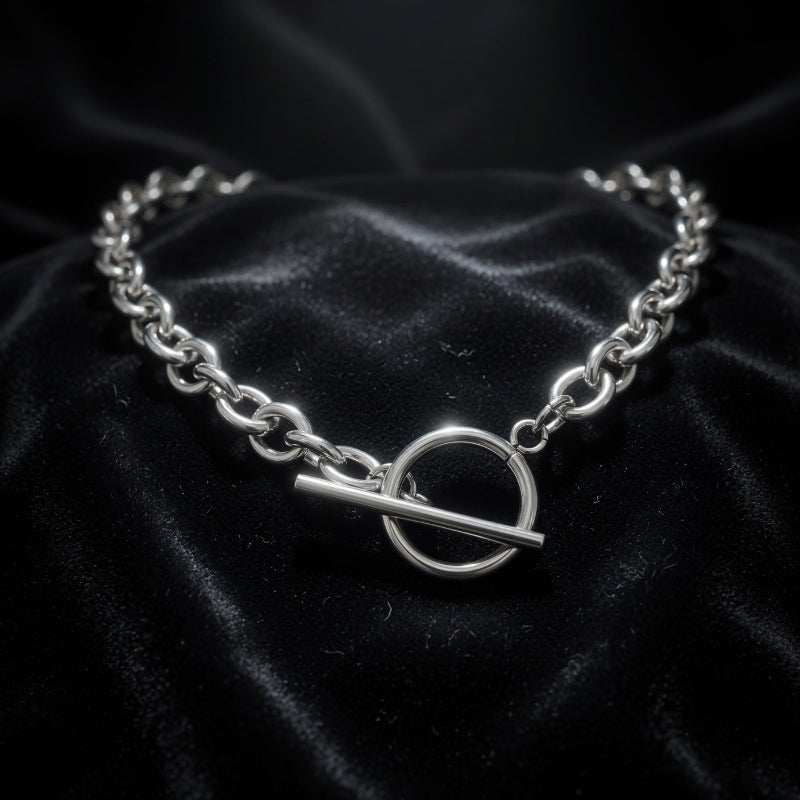 Collier Lien Précieux ARGENTEA – Chaîne Chunky Dorée ou Argentée