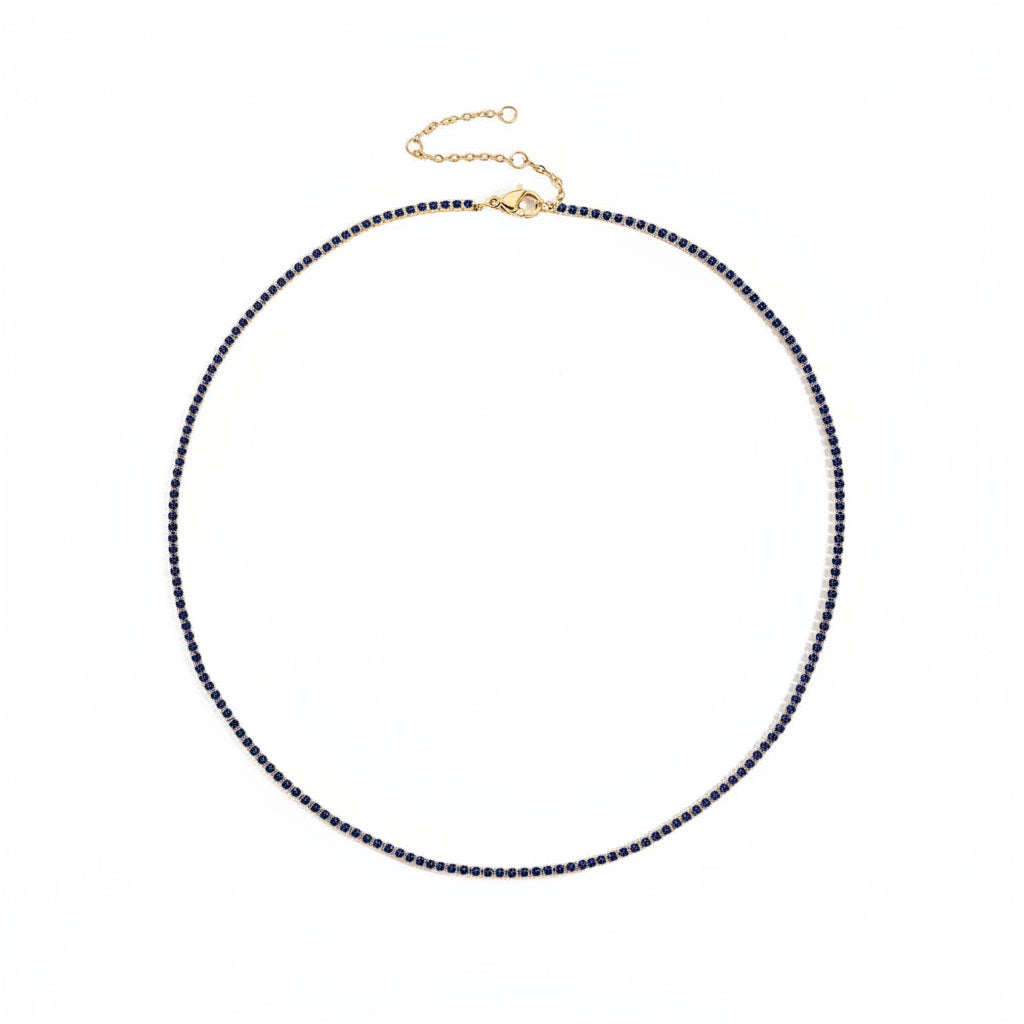 Collier Cristal Doré en Acier Inoxydable | Argentéa