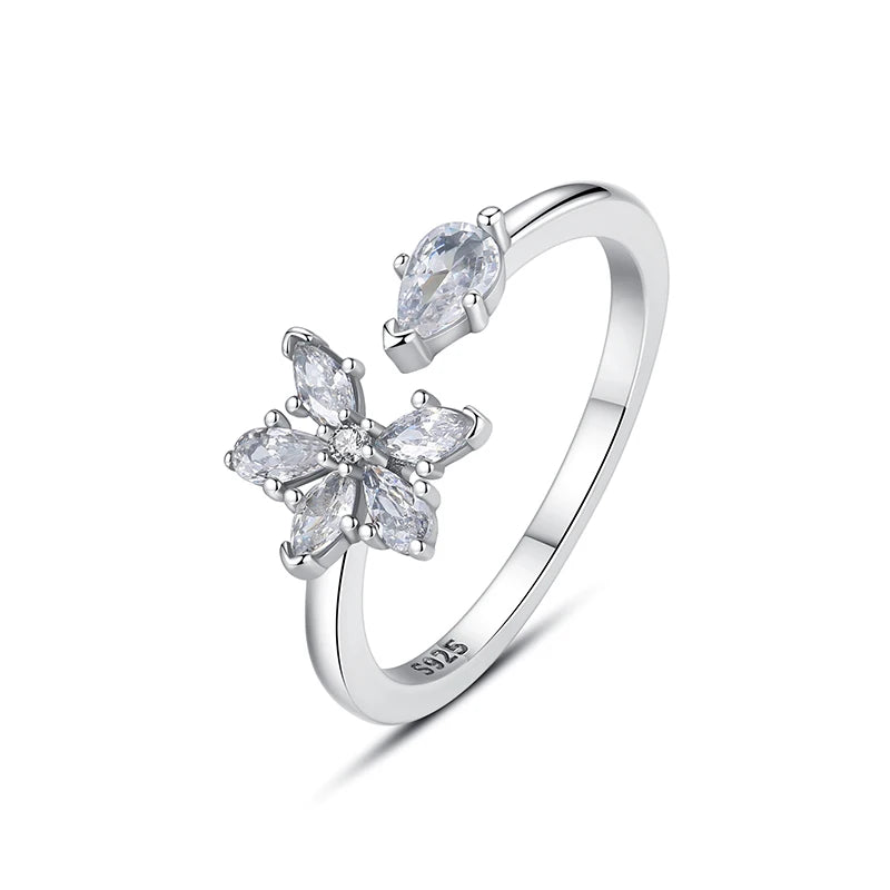 Bague Fleur Ouverte 925 Argentée