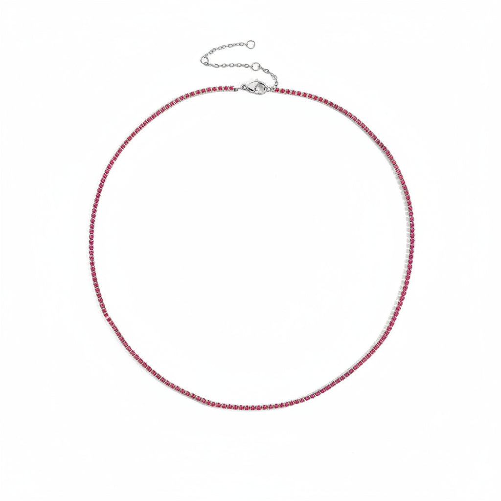 Collier Cristal Doré en Acier Inoxydable | Argentéa