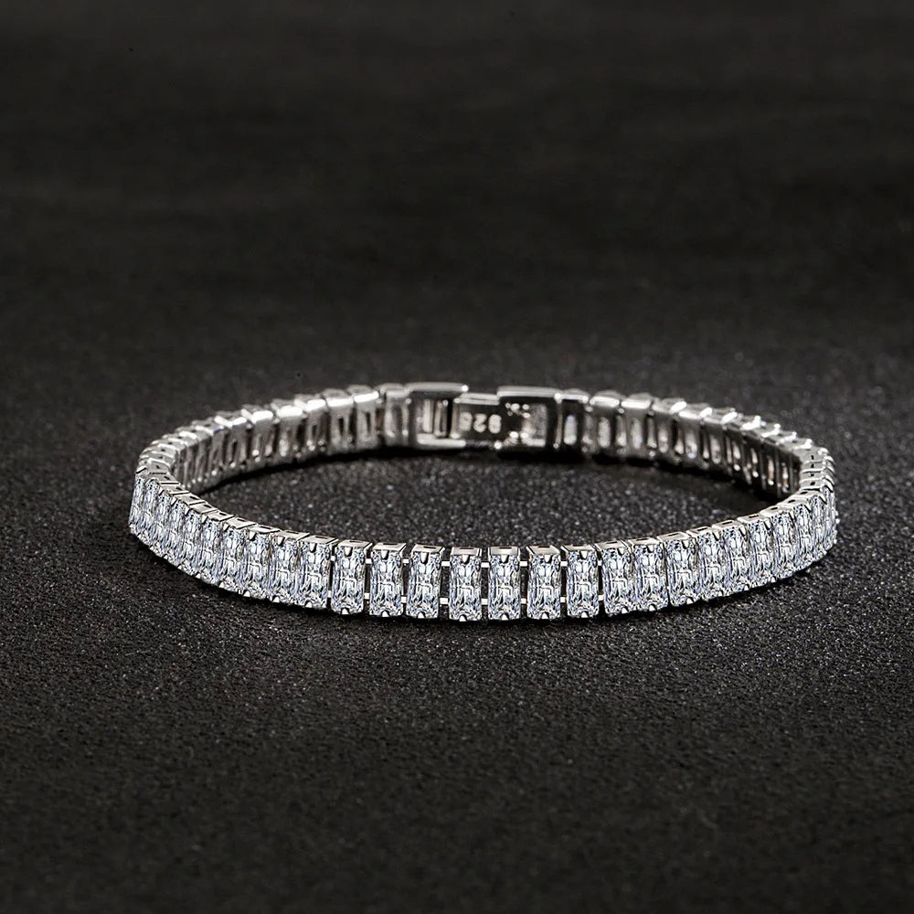 Bracelet femme argent 925 zircon crystal 18 cm