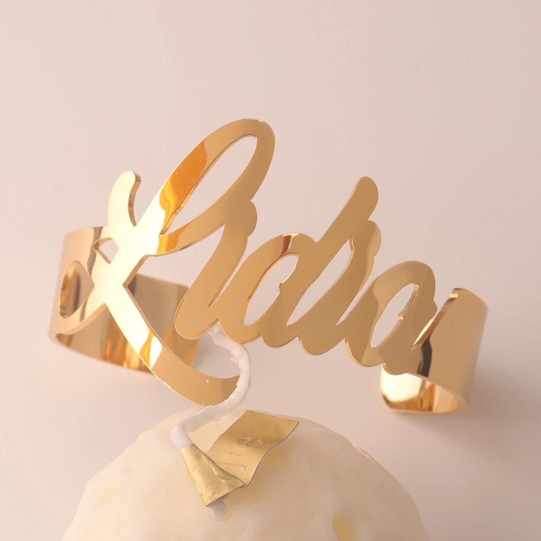 Bracelet personnalisé avec nom pour femme - Bijou en or, argent, rose gold