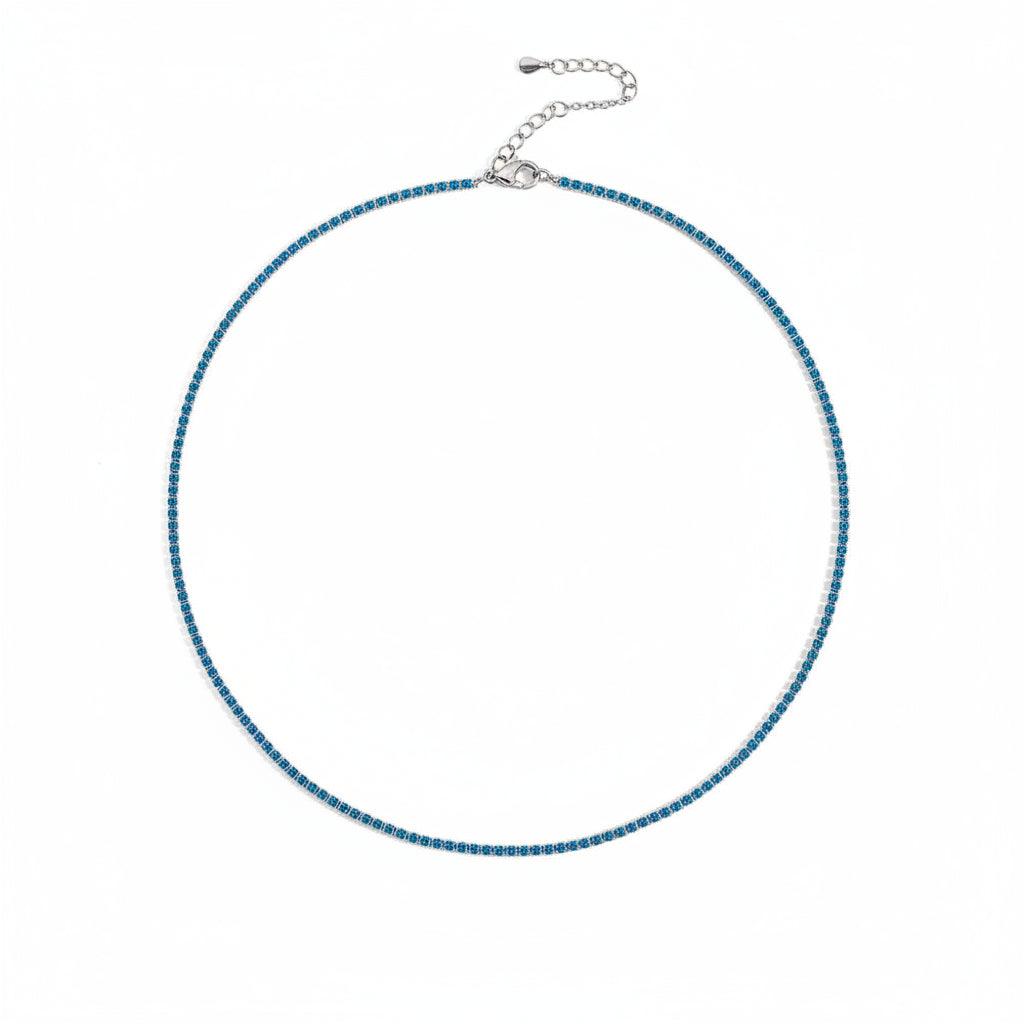 Collier Cristal Doré en Acier Inoxydable | Argentéa