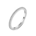 Bague Fine Pavée S925 Argentée