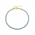 Bracelet Doré en Acier Inoxydable avec Zircone Coloré | Argentéa