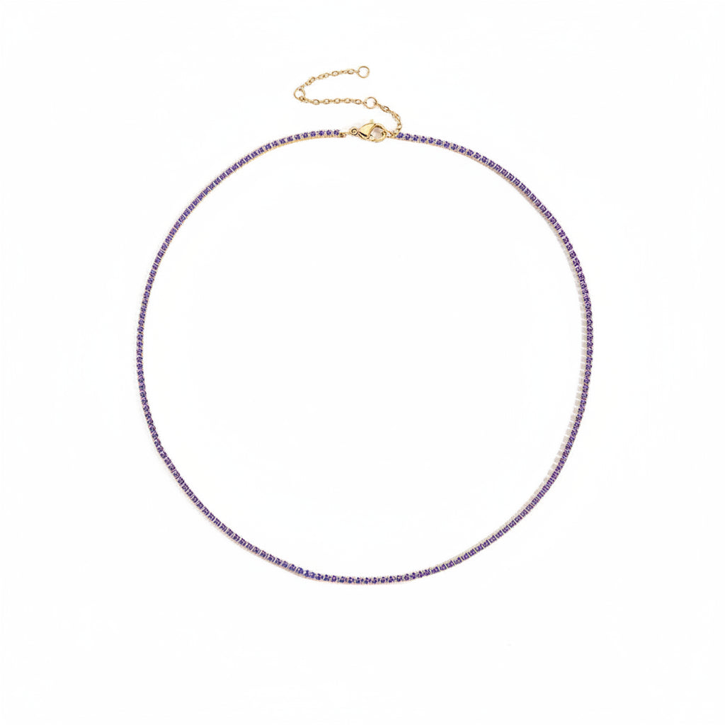 Collier Cristal Doré en Acier Inoxydable | Argentéa