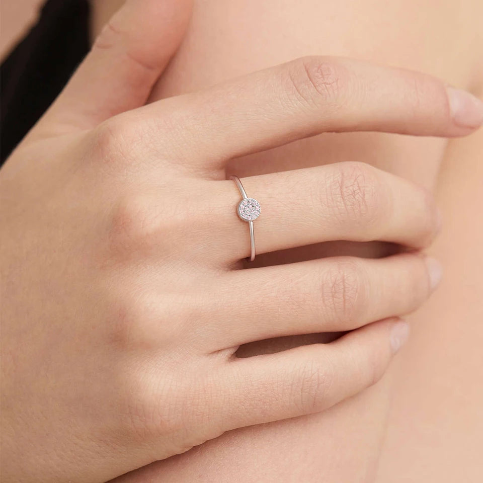 Bague Pierre de Naissance en Zircone Dorée en Acier Inoxydable | Bijou Personnalisé Femme | Argentéa