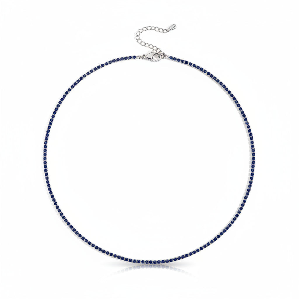 Collier Cristal Doré en Acier Inoxydable | Argentéa