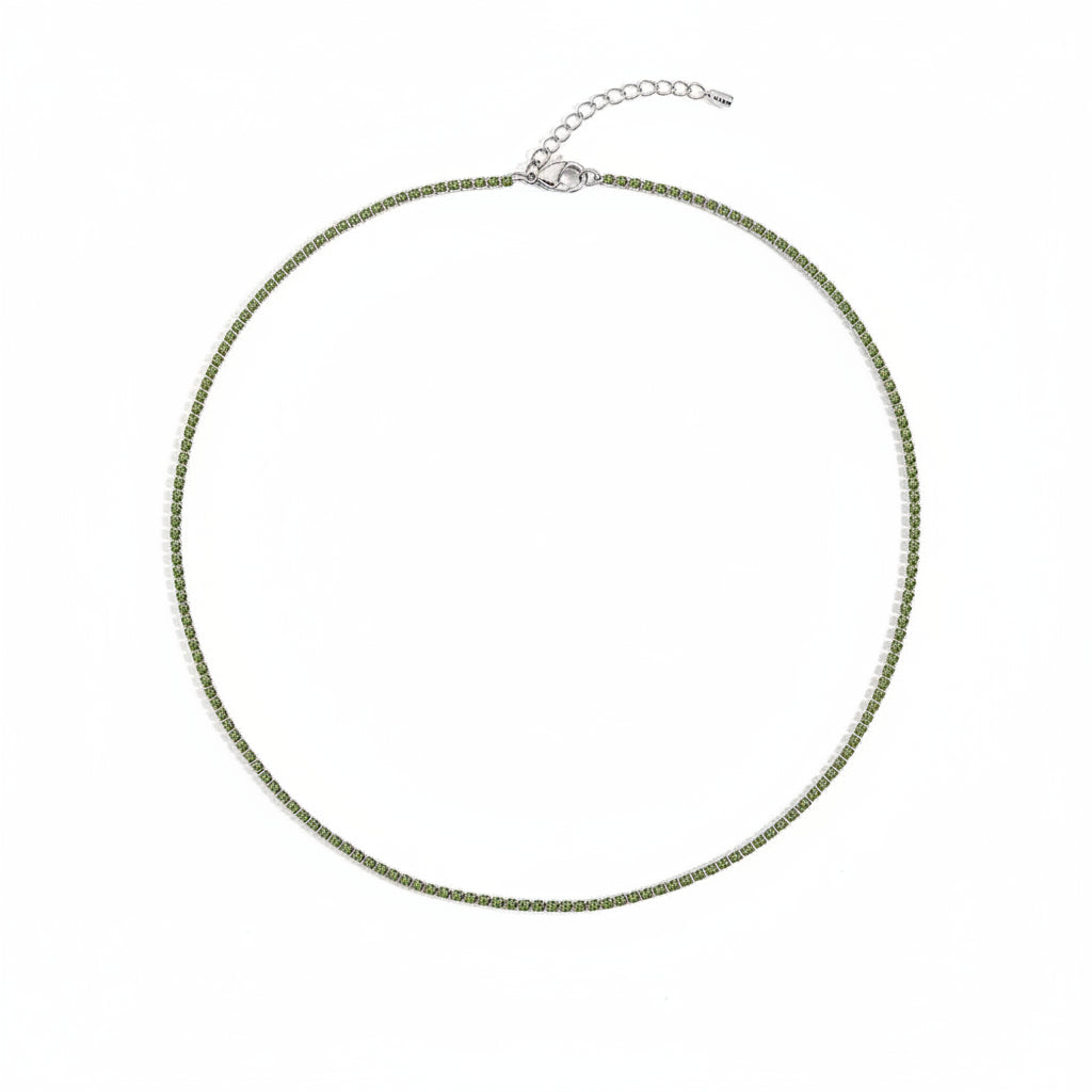 Collier Cristal Doré en Acier Inoxydable | Argentéa