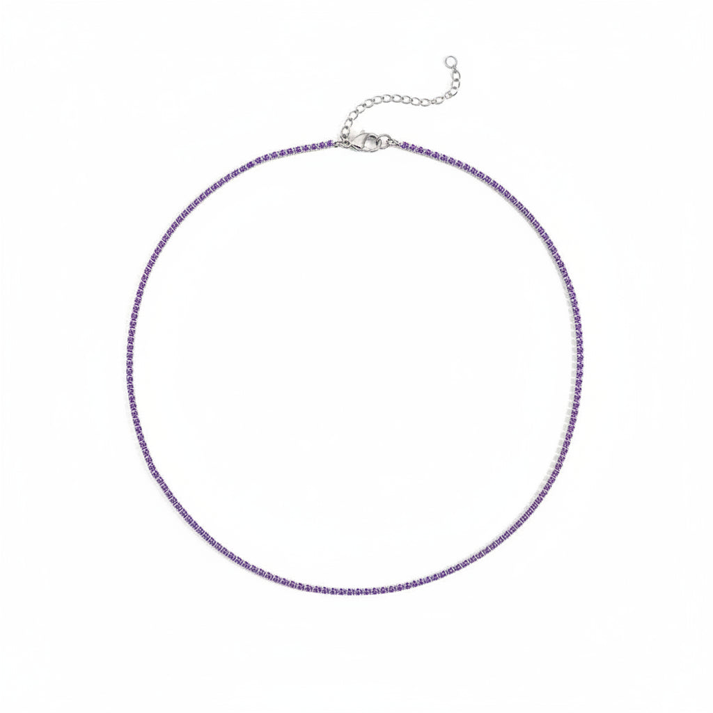 Collier Cristal Doré en Acier Inoxydable | Argentéa