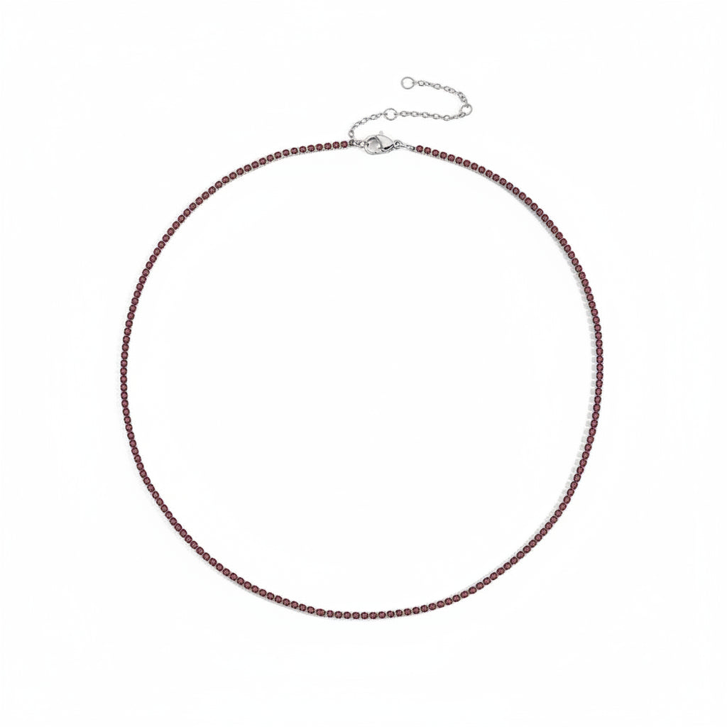 Collier Cristal Doré en Acier Inoxydable | Argentéa