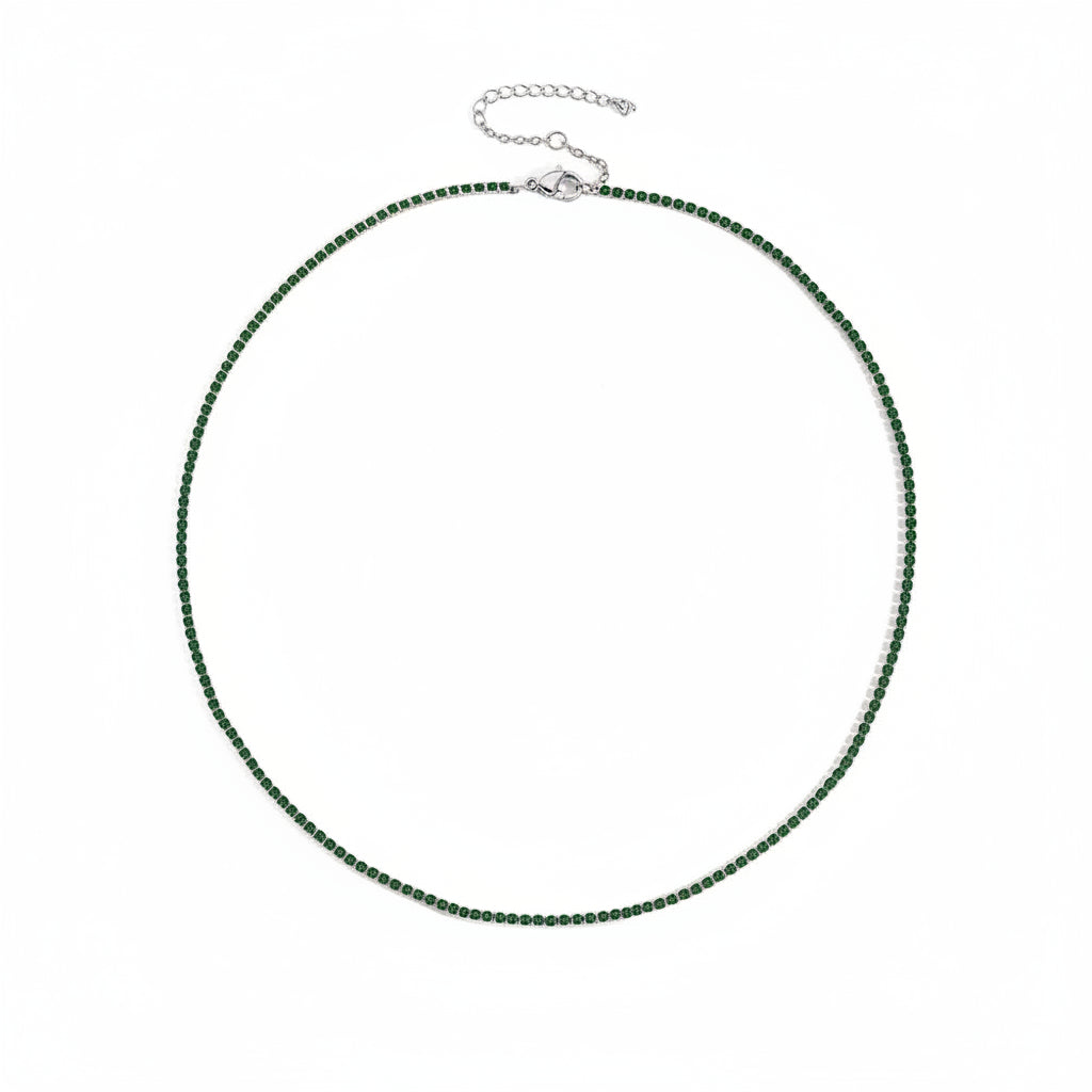 Collier Cristal Doré en Acier Inoxydable | Argentéa