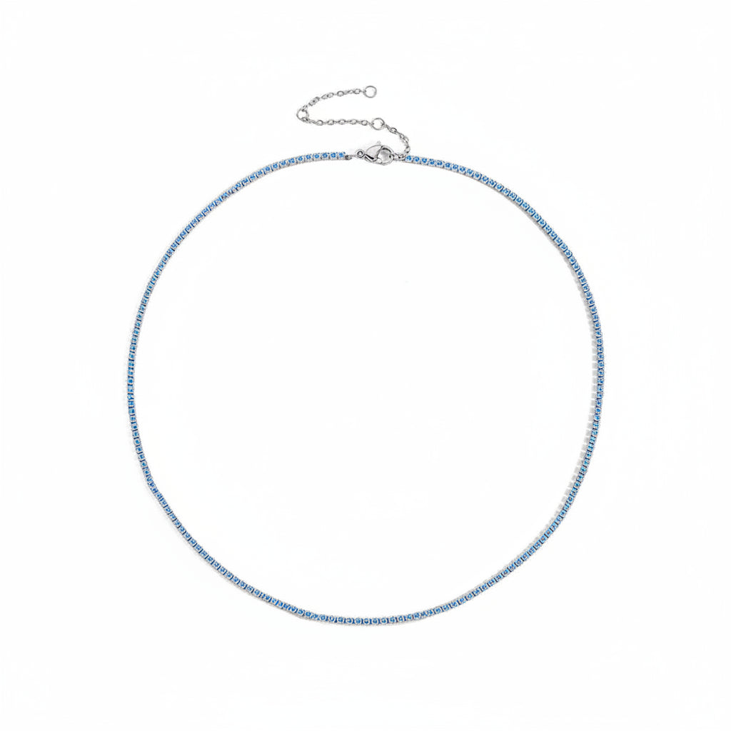 Collier Cristal Doré en Acier Inoxydable | Argentéa