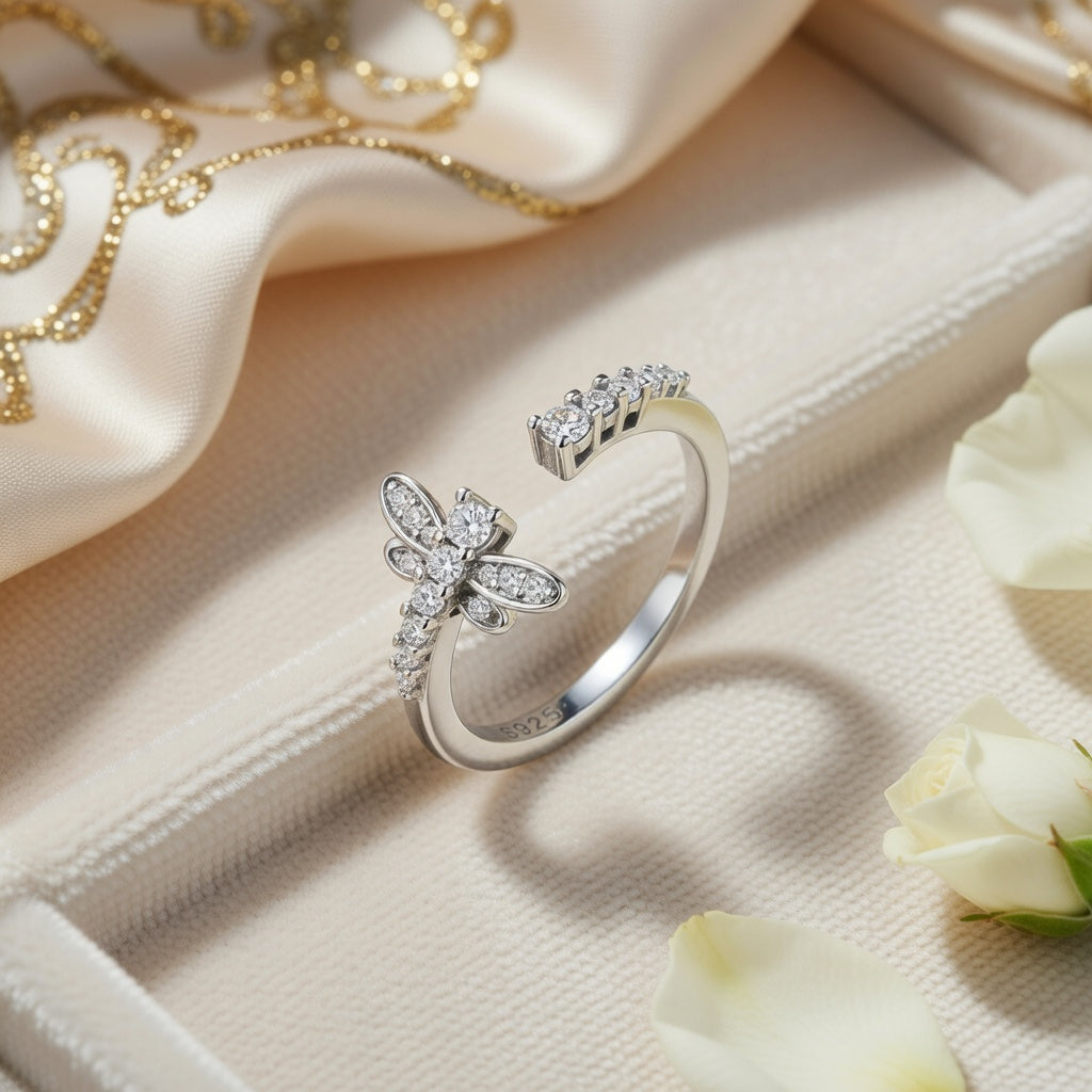 Bague Libellule Ouverte 925 Argentée