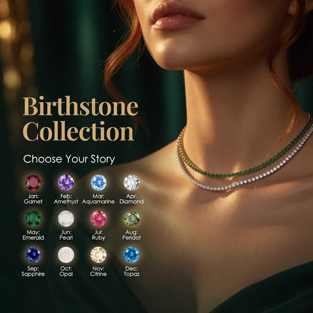 Collier Cristal Doré en Acier Inoxydable | Argentéa
