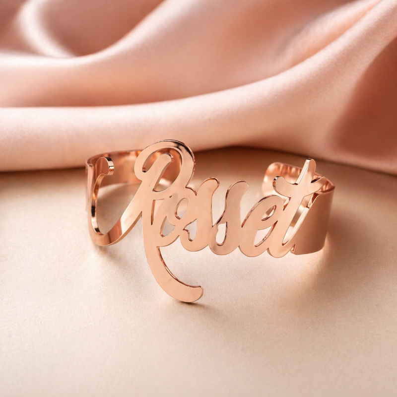 Bracelet personnalisé avec nom pour femme - Bijou en or, argent, rose gold