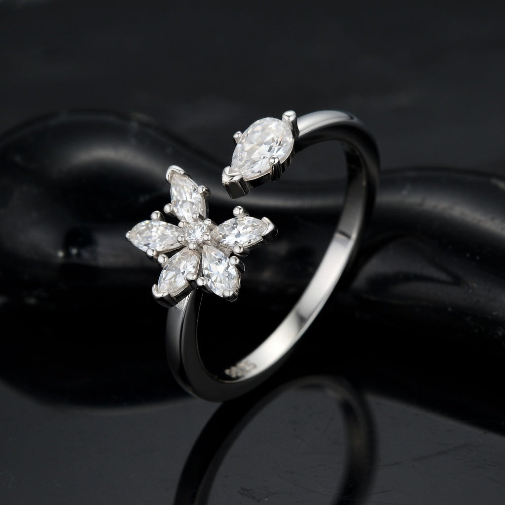 Bague Fleur Ouverte 925 Argentée