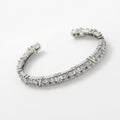 Bracelet Lumière ARGENTEA – Jonc argenté avec zircons blancs
